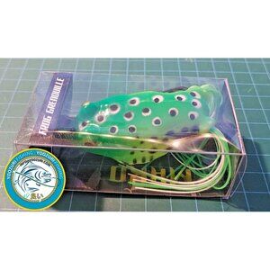 🎣Frog Fishing Lure Hook 2.5"  MAKO Grenouille w 6.5cm (Green + Black/white Spot